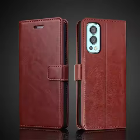 Card Holder Leather Case for Oneplus Nord 2 5G / Oneplus Nord2 5G Pu Leather Flip Cover Retro Wallet