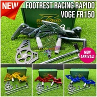 FOOTREST RAPIDO VOGE FR150 SINGLE FOOTREST RAPIDO VOGE FR150 SIAP COVER SPOKET PNP RS150 Y15 RSX150