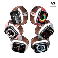 DUX DUCIS Apple Watch (42/44/45/49mm) YA 真皮錶帶(鈦灰)