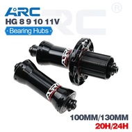 ARC Road Bike Hub, Front 20H Rear 24H 4 Pawls Straight Pull Road Hub, V Brake Aluminum Alloy Cube Be