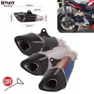 51mm/60mm Universal Motorcycle Exhaust Pipe Escape Modified Carbon Fiber Muffler For CBR650R Z800 Z900 Ninja400 CBR1000R