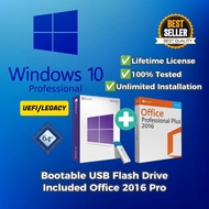 Bootable USB Flash Drive Win 10 Pro + Office 2016 (x64)