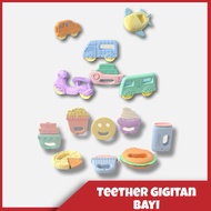 BPA-Free Baby Teether Toy 0-6 Months Silicone Baby Teether/ Sensory Motor Toy