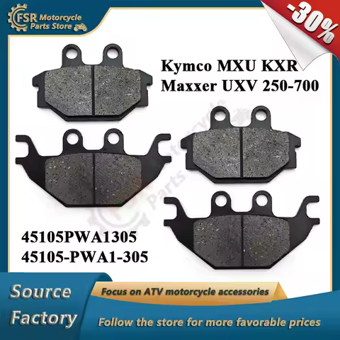 2 pairs of brake pads,Fits Kymco MXU 250 300 400 450 500 550 700 Maxxer UXV 4x4 KXR,P/N:45105PWA1305