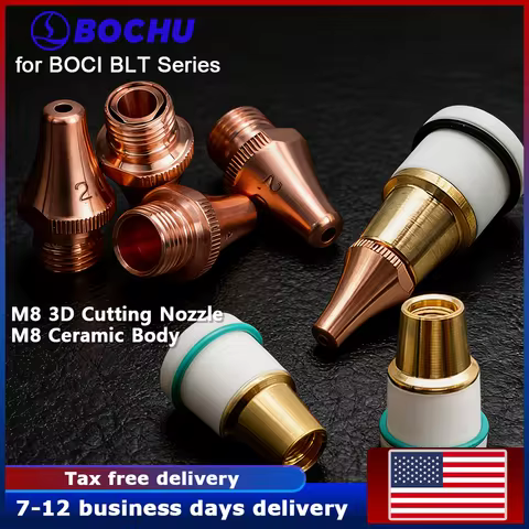BOCHU BOCI M8 Nozzle Tube Cut M8 3D Laser Nozzle M8x0.75 Ceramic Ring 3D Cutting for BLT 421T 441T 4