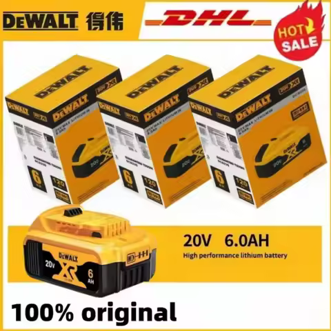 100% Genuine Dewalt 20V Battery, 2AH 6AH Rechargeable Lithium Ion Battery, Dewalt DCB200 DCB206 Powe