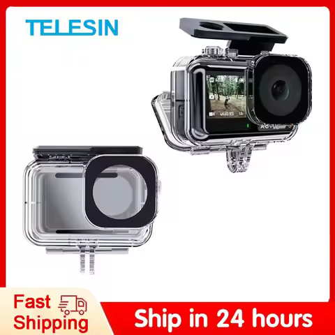 TELESIN 45M Waterproof Case For DJI OSMO Action 3 4 5pro Underwater Diving Housing Cover Action Came