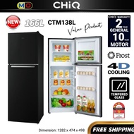 [FREE SHIPPING] CHiQ Fridge 2 Door Refrigerator (166L) CTM138L  2 Door Top Freezer Fridge Refrigerat