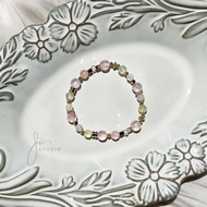 粉晶 葡萄石 月光石 摩根石 水晶 手鍊