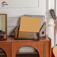 chulisia Vinyl Records Storage Holder Tabletop Portable Shelf for CD Files Albums