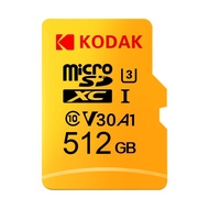 Kodak Micro SD Card 32GB/64GB/128GB/256GB/512GB TF Card U3 A1 V30 Memory Card 100MB/s Reading Speed 4K Video Record TF Card