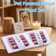 PIXELGLOW Pet Memorial Paper Food Rolls, Handmade Eco-Friendly Funeral Ritual Food Set, Simulation F