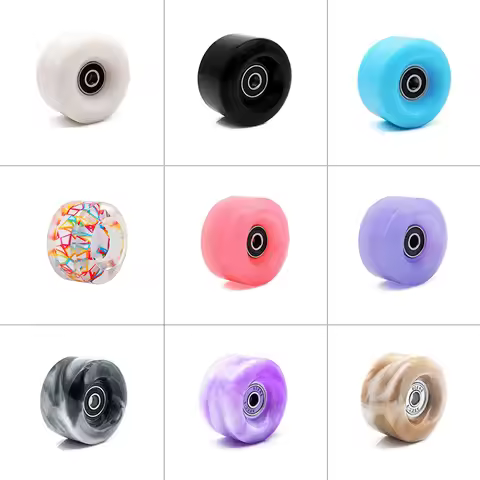 Quad Skates Wheels 82A 58*32mm Including Bearings ABEC-5 PU Quad Roller Skates Outdoor And Indoor Ac