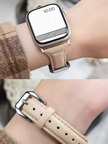 Slim Leather Strap For Apple Watch Band 11 46mm 42mm 41mm-40mm 44mm 45mm Bracelet loop apple watch 1