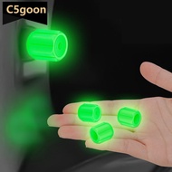 C5GOON 4Pcs Luminous Car Valve Cap Dust-proof Decorative Tires Tyre Stem Covers Applicable Universal