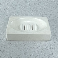 E0006 | Soap Container | WHITE WHITE WHITE | Cement Cement | Aesthetic Solid Soap Box