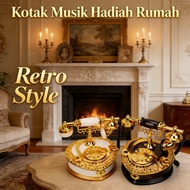 Music Box Home Gift Decoration Jewelry Girl Storage Box Music Retro Birthday European Decoration Mus