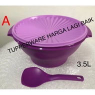 Tupperware Large Rice Bowl 3.5L with Ladle / Bekas Nasi Sekali Senduk