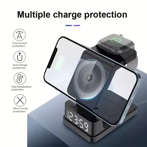 4 In 1 Magnetic Wireless Charger For iPhone 15 14 13 12 X XR Apple Watch 8 7 6 Airprods Fast Chargin