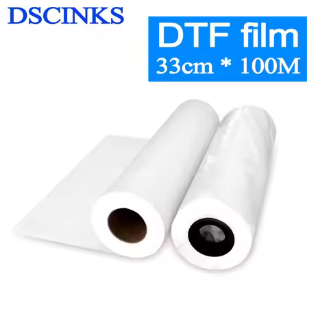 1Roll A3+ 33cm*100M Roll PET film DTF Film printing direct transfer film for I3200 L1800 7880 DX5 DT