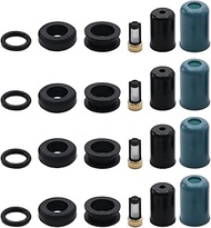 UOIENRT 6 Set Fuel Injector O-Ring Seal Filter Reconstruction Kit Replacement for Toyota Pickup 4Run