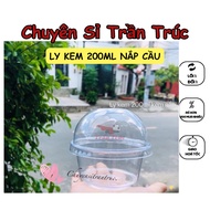 Combo of 50 pet plastic cups with lid 200ml dwarf pet plastic cups not resistant to high temperature