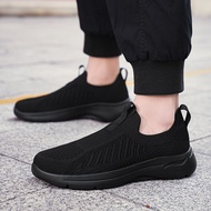 Size39~48 Men's Shoes Flying Knit Shoes One Foot Boarding Lazy Shoes Large Size Men's Shoes