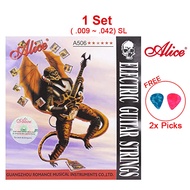 ALICE  .008 or .009 A506 Electric Guitar String SET Original | Tali Gitar Elektrik 1 Set Accessories