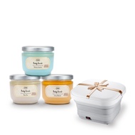 【SABON】ME TIME足浴SPA組(身體磨砂膏600g*3+KINYO氣泡按摩摺疊足浴機+身體磨砂膏15g*7)_限新北中和取貨