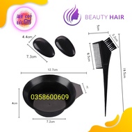 Hair Dye Bowl Kit 4 Piece, 1 Brush Comb, 1 Hair Dye Bowl, 2 Ear Covers