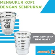 Iin Zuma Espresso Shot Glass Measuring Cup One Shot Glass Coffee (Earloop) Ready