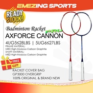 (READY STOCK) Axforce Cannon PRO Red Blue Badminton Racquet Unstrung (Free Grip & Cover Bag) - 4U 5U
