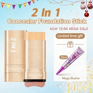 Ellen Ella Flawless Eraser Foundation Concealer Make Up Stick With Brush For MorenaWaterproof