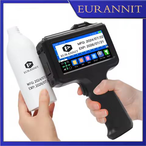 EURANNIT E19 12.7mm Portable Handheld Inkjet Printer Unencrypted Text QR Barcode Batch Number Logo D