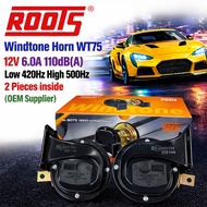 ROOTS Windtone 12V Horn 6.0A 110dB(A) X 2 Pieces  / WT75N