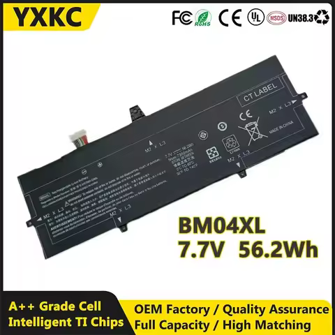 YXKC 7.7V 56.2Wh BM04XL Laptop Battery for HP EliteBook x360 1030 G3 G4 Series HSTNN-DB8L HSTNN-UB7L