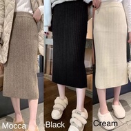 Zoey Knitted span skirt 7/8 Knitted span skirt/ POLOS Bottom/ Wanita Korean style/ Bynayla.id