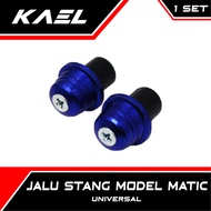 Jalu Stang Model Matic Motor Universal Warna Bandul-Tutup-Penutup Ujung Setang Merah-Silver-Biru-Ema