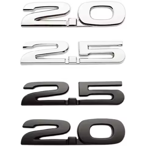 3D Metal 2.0 2.5 Logo Letters Car Fender Emblem Trunk Badge For Mazda 3 GT 5 6 626 Axela CX5 CX7 MX5