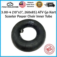 3.00-4 (10"x3", 260x85) ATV Go Kart Scooter Power Chair 4 Wheeler Inner Tube Inner Tire Tyre Bent Va