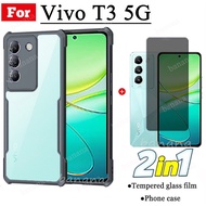 VIVO T3 5G Phone Case for Y03 Y17S Anti-Spy PrivacyTempered Glass and Vivo Y27S Y28 Ceramic Tempered Glass Camera Protector