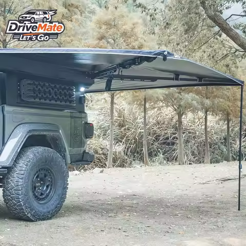 270 Degree Folding Awning for Car Side Awning for Rooftop Tent, Camper, SUV Overlanding - 2.0M Left 
