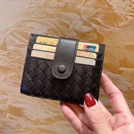 Color Black Size 10x9BV Pure Leather Card Holder Super Self-Reserved.Dual-use Card Holder Wallet 12 
