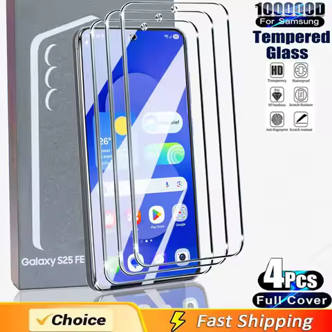 4PCS HD Tempered Glass For Samsung Galaxy S25 FE S24 FE S23 FE S21 FE S20FE Screen protector For Sam