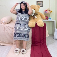 JRJ Pajamas Midi Jumbo homeware rayon homedress Zipper depan