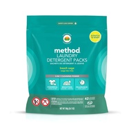 METHOD Laundry Detergent Packs 42 packs - Beach Sage I Plant Based