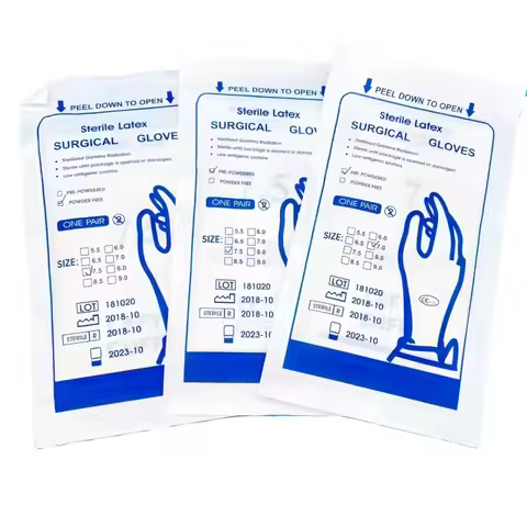 Independently packaged surgical gloves, disposable sterile inspection gloves, latex rubber