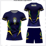 NEWEST FANTASY BRAZIL FULLPRINT JERSEY T-SHIRT COOL BRAZIL SUPPORTER T-SHIRT