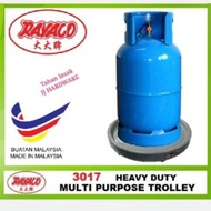 Rayaco Gas Stand 6 Roller Gas Roller Stand/gas trolley  Gas tank Roller Roda Tong Gas Flower Pot Roller Gas Tank Roller