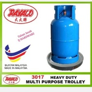Rayaco Gas Stand 6 Roller Gas Roller Stand/gas trolley  Gas tank Roller Roda Tong Gas Flower Pot Rol